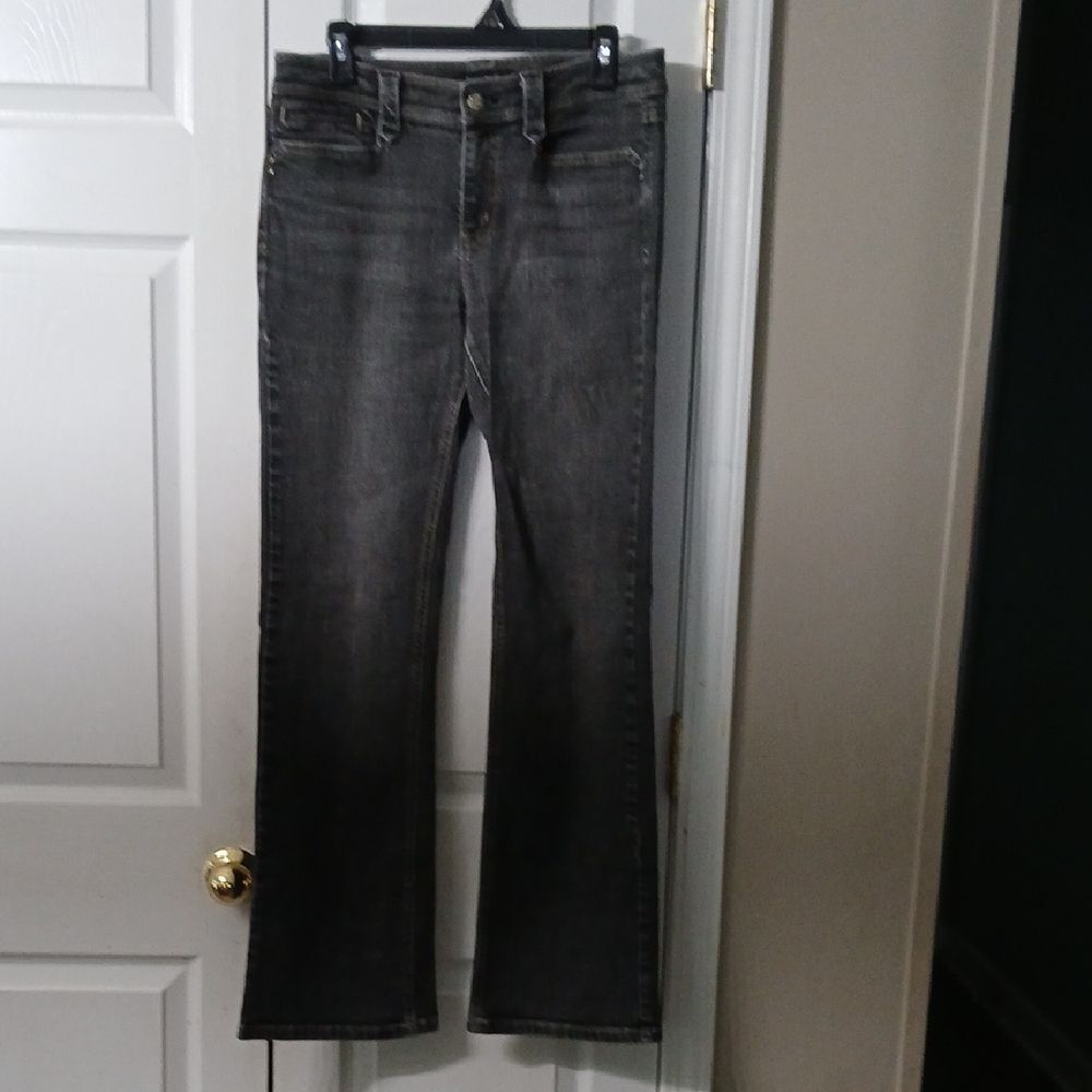 White House Black Market black boot cut jeans Sz 8 EUC
